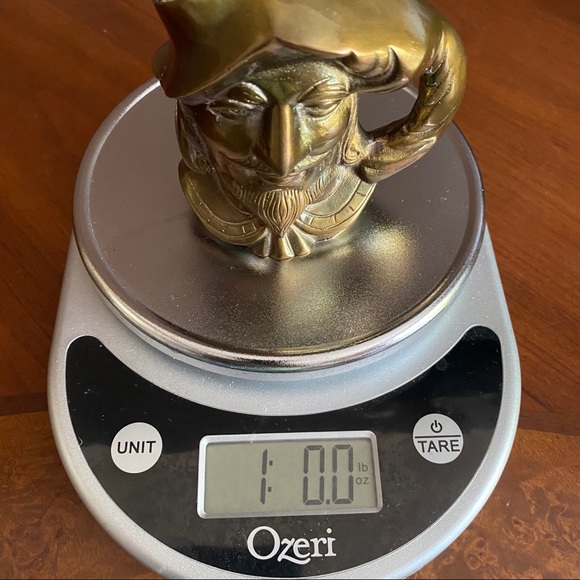 Vintage Pirate Swashbuckler Head  Brass Pen Holder - Picture 12 of 12